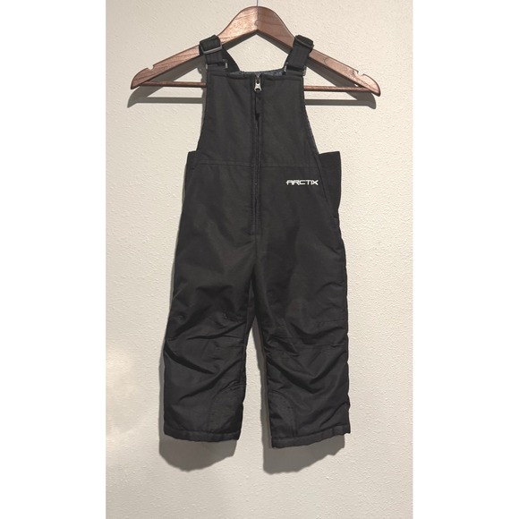 Arctix Kids Black Snow Bibs Overalls Winter Ski Snowboard Pants 2T 2 Toddler - Picture 1 of 3